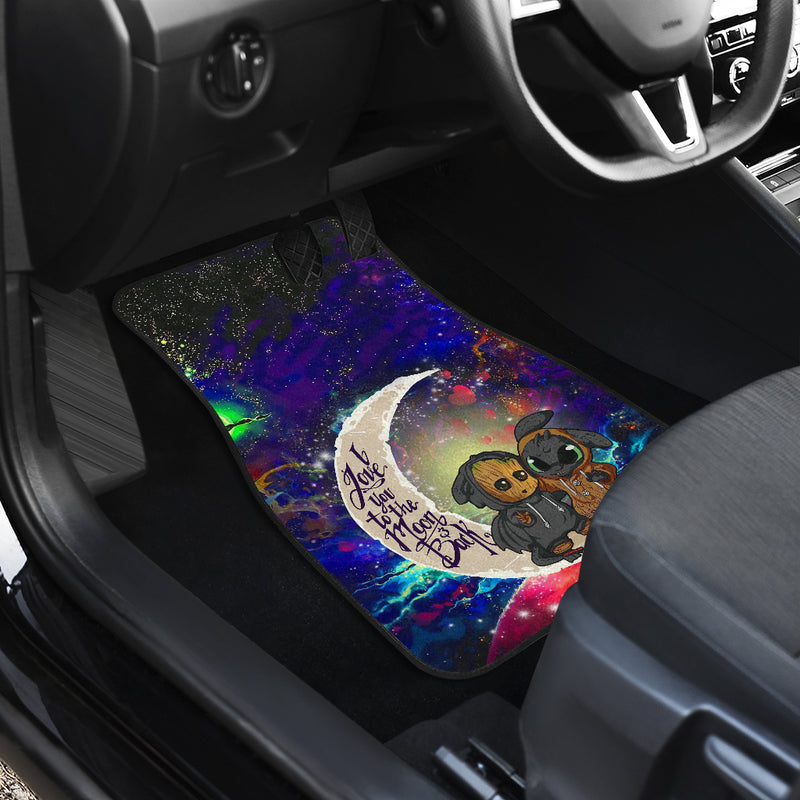 Groot And Toothless Love You To The Moon Galaxy Car Floor Mats Car Accessories Nearkii