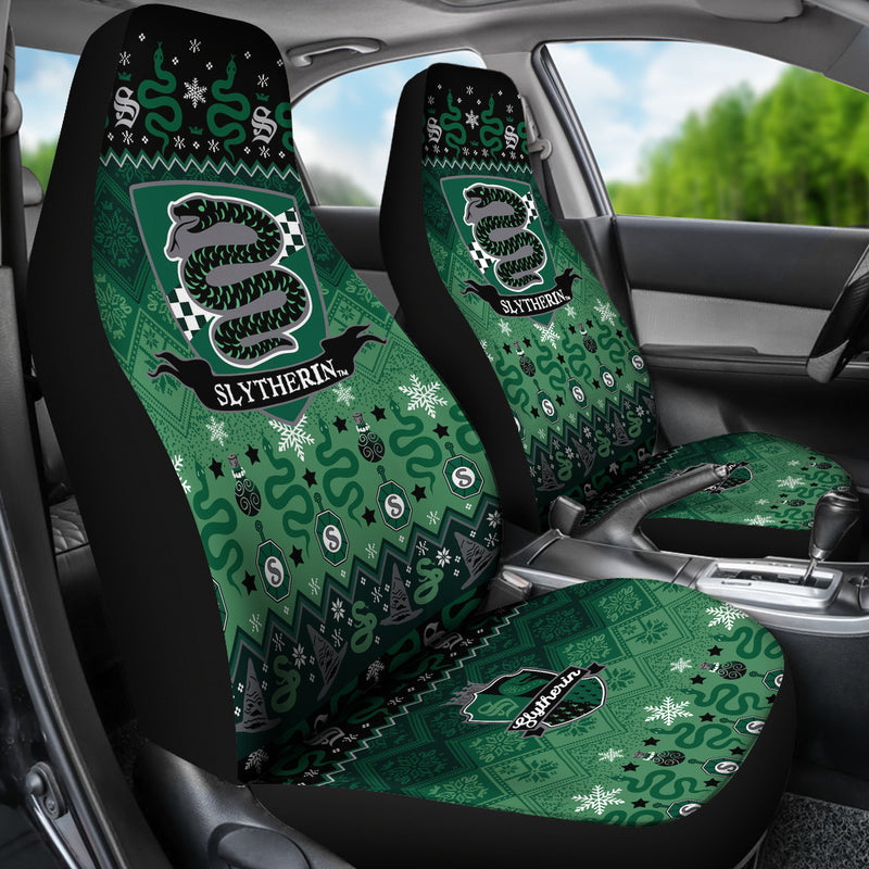 Harry Potter Slytherin Christmas Premium Custom Car Seat Covers Decor Protectors Nearkii