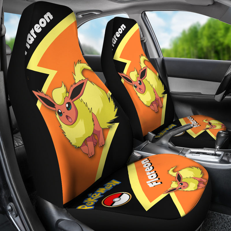 Flareon Eevee Evolution Pokemon Premium Custom Car Seat Covers Decor Protectors Nearkii