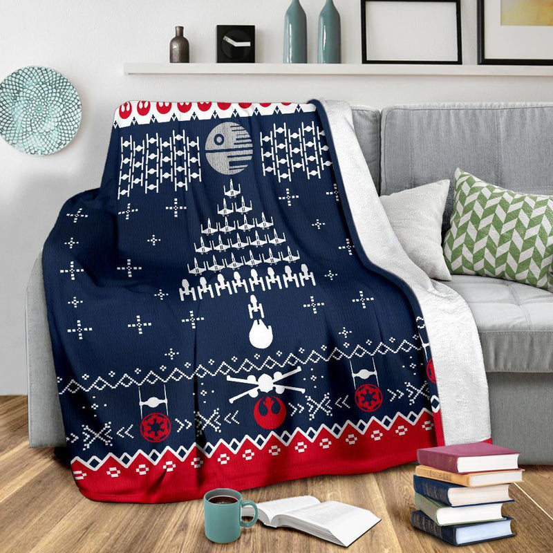 Star Wars Spaceship Ugly Christmas Custom Blanket Home Decor Nearkii