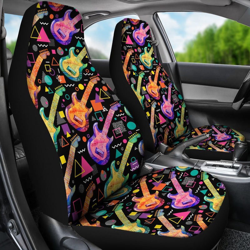 Best Watercolor Electric Guitar Premium Custom Car Seat Covers Decor Protector Nearkii