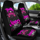 Halloween American Flag Pink Jeep Girl Premium Custom Car Seat Covers Decor Protectors Nearkii