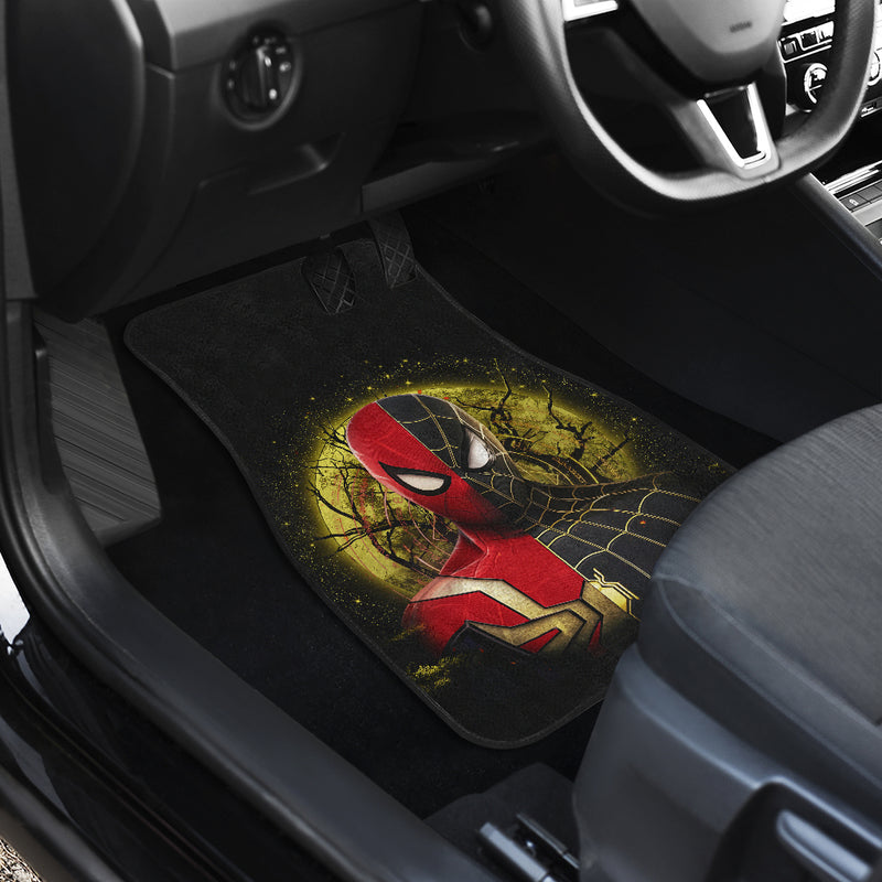 Spiderman Black Suit No Way Home Moonlight Car Floor Mats Anime Car Accessories Nearkii