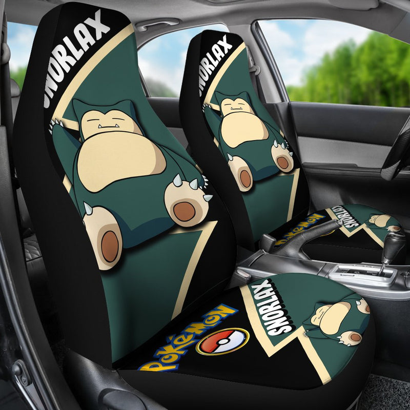 Snorlax Car Seat Covers Custom Anime Pokemon Car Accessories Nearkii