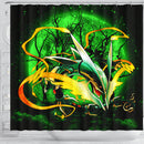Mega X Rayquaza Pokemon Moonlight Shower Curtain Nearkii