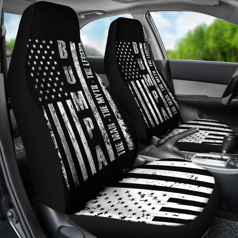 Best Bumpa The Man The Myth The Legend Us Flag Premium Custom Car Seat Covers Decor Protector Nearkii