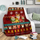 Red Corgi Christmas Blanket Amazing Gift Idea Nearkii