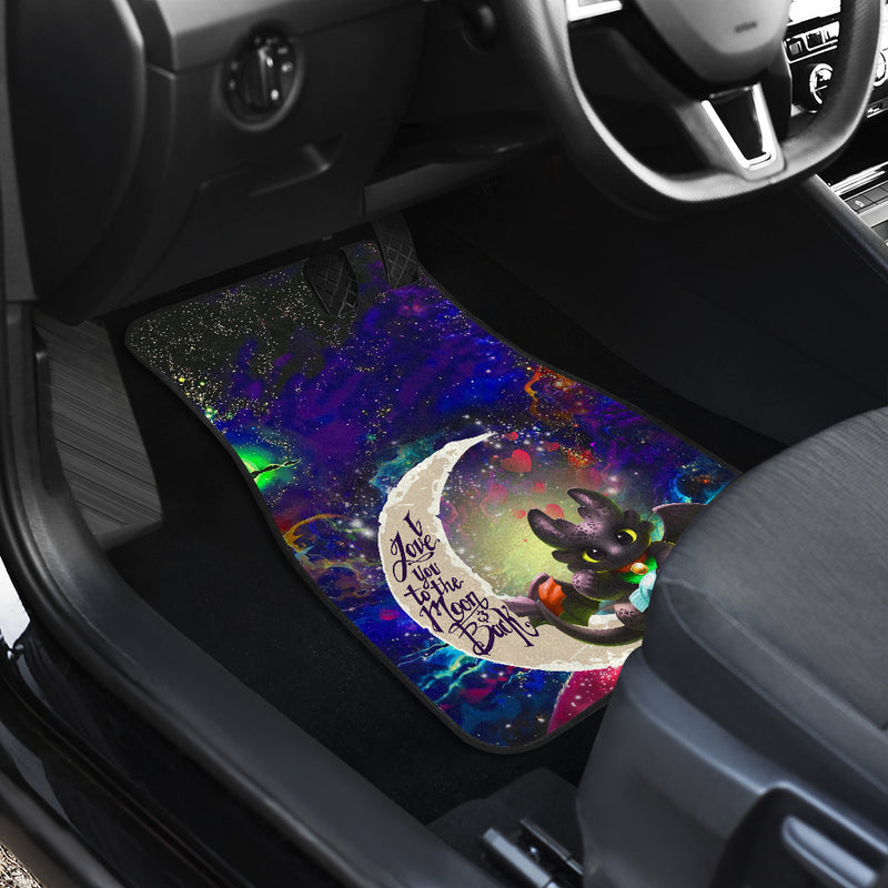 Toothless With Fish Love You To The Moon Galaxy Car Floor Mats Car Accessories Nearkii