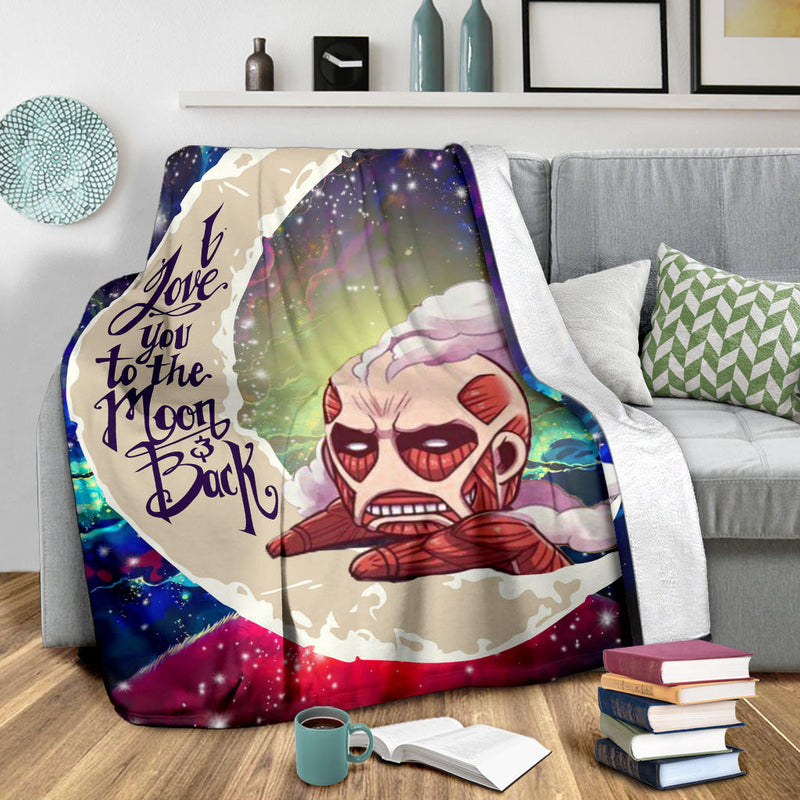 Attack on titan Love You To The Moon Galaxy Premium Blanket Nearkii