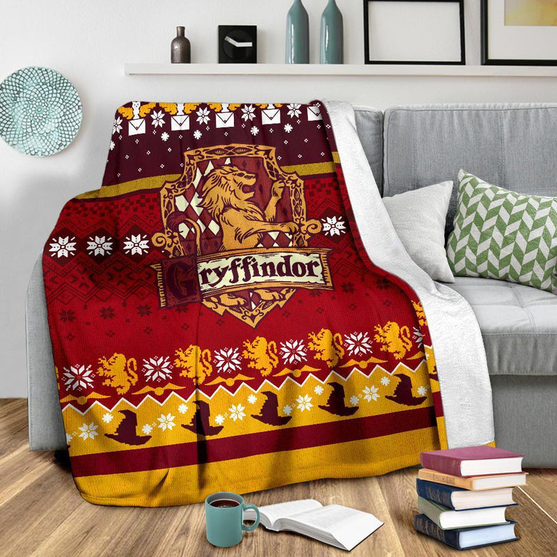 Harry Potter Gryffindor Ugly Christmas Custom Blanket Home Decor Nearkii