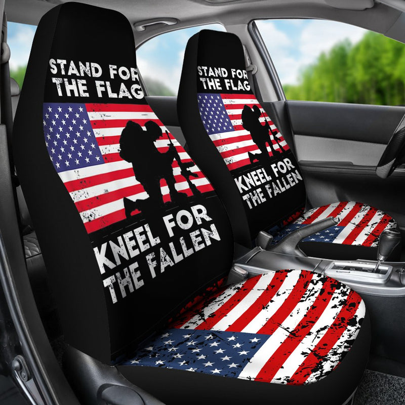 Best Patriotic Military Veteran American Flag Premium Custom Car Seat Covers Decor Protector Nearkii