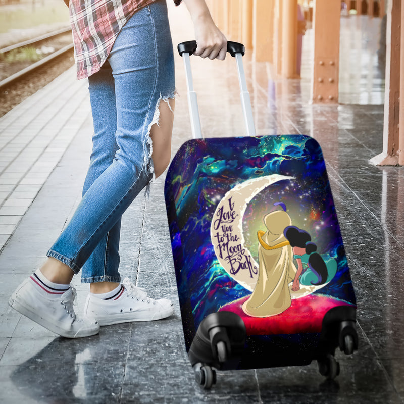 Aladin Couple Love You To The Moon Galaxy Luggage Cover Suitcase Protector Nearkii