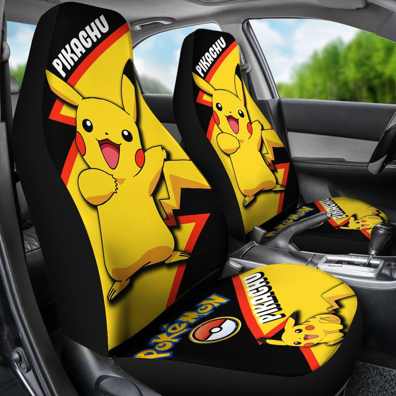 Pikachu Car Seat Covers Custom Anime Pokemon Car Accessories Nearkii