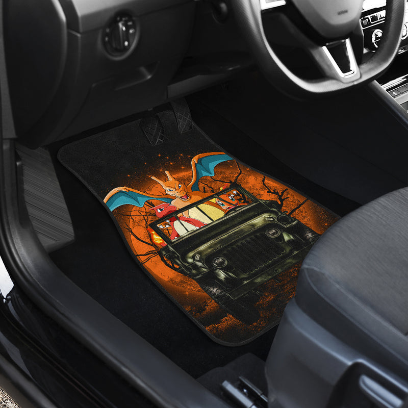Charizard Charmander Pokemon Drive Jeep Moonlight Halloween Darkness Moonlight Car Floor Mats Car Accessories Nearkii