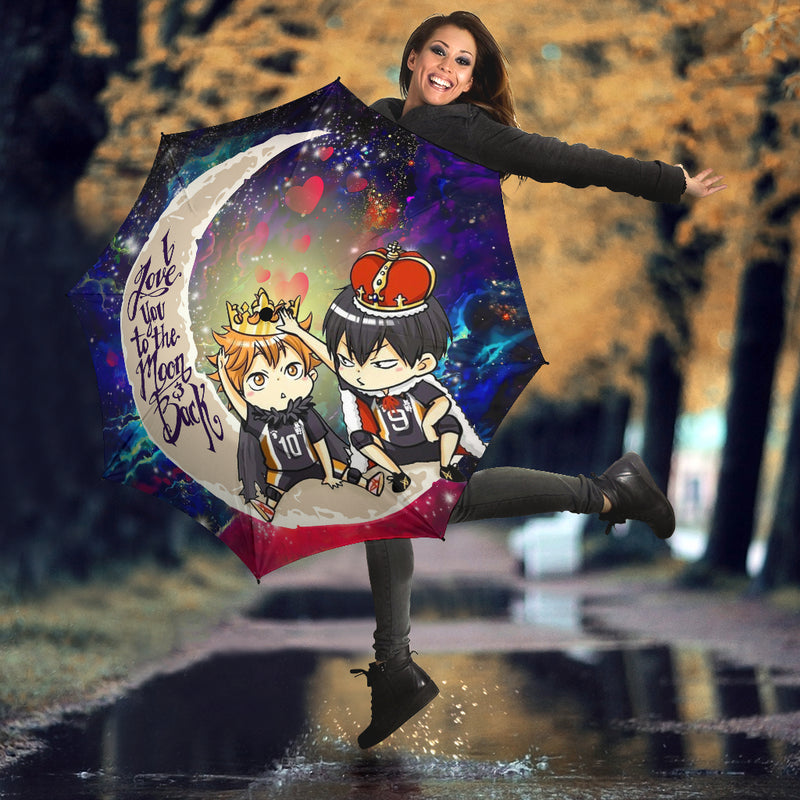 Hinata And Tobio Haikyuu Love You To The Moon Galaxy Umbrella Nearkii