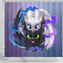 Toothless And The Light Fury Shower Curtain Nearkii