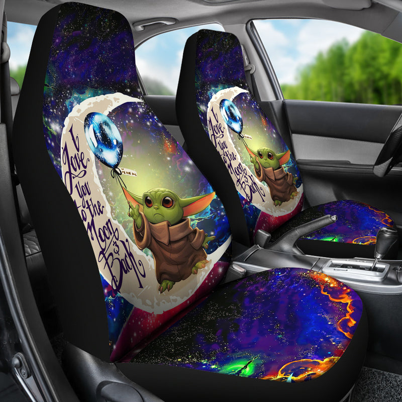 Baby Yoda Love You To The Moon Galaxy Car Seat Covers Nearkii