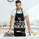My Wife Loves My Meat Funny Kitchen BBQ Custom Apron Best Gift For Anyone Who Loves Cooking Nearkii
