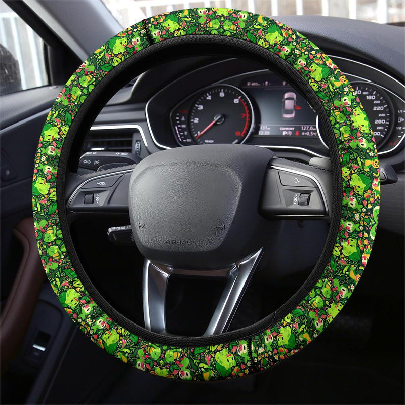 Pattern Pokemon Grass Green Car Custom Steering Wheel Cover Nearkii