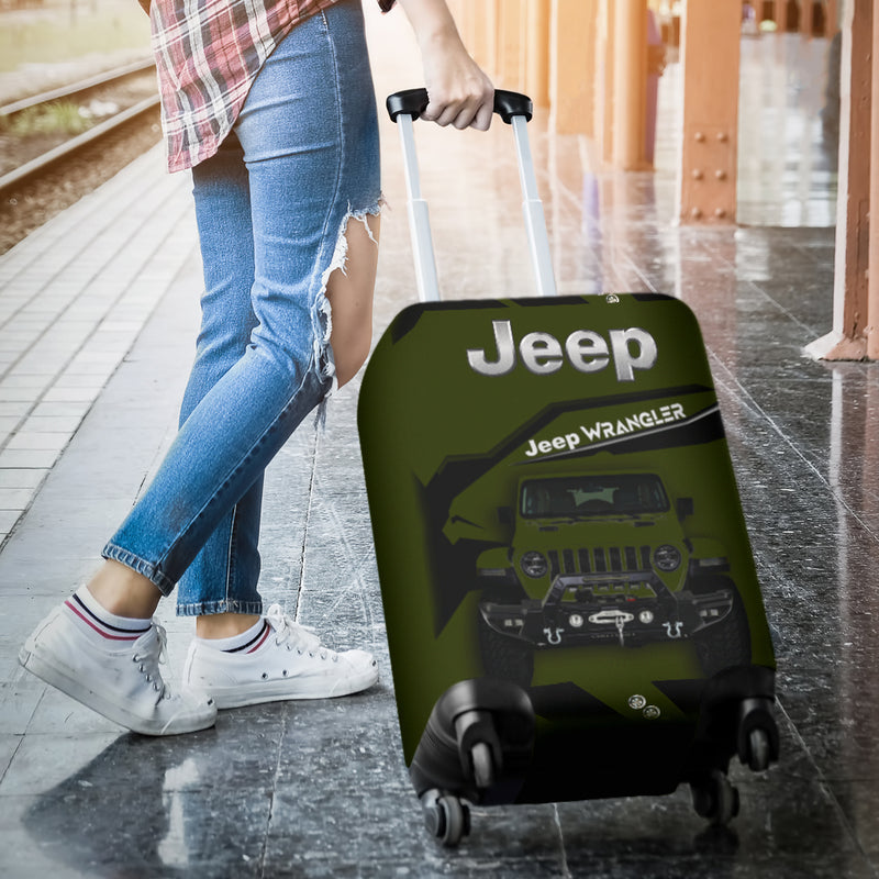 Green Jeep Luggage Cover Suitcase Protector Nearkii