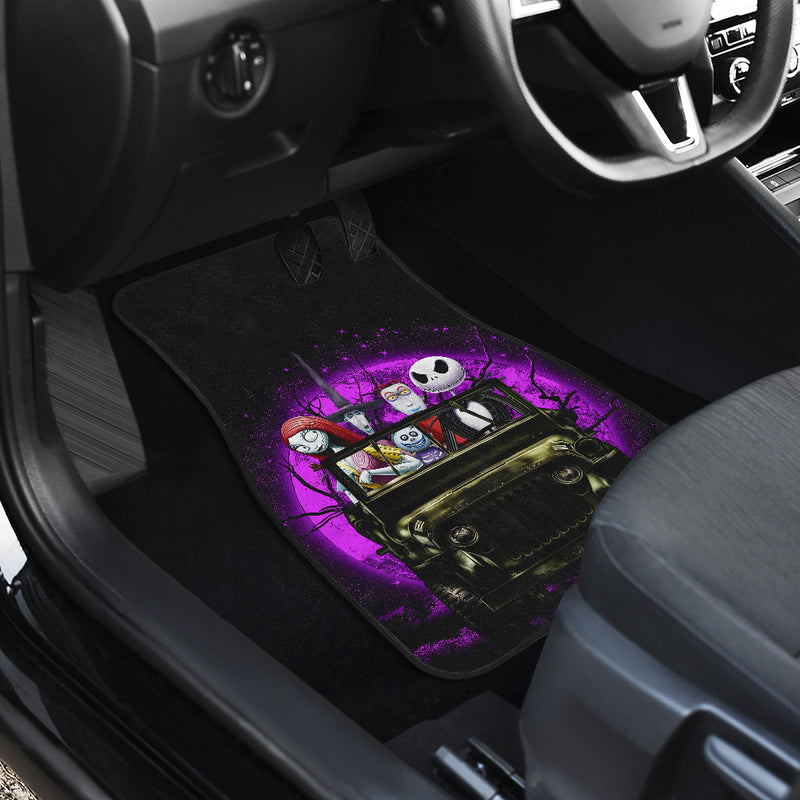 Darkness Halloween Nightmare Before Christmas Moonlight Drive Jeep Funny Car Floor Mats Car Accessories Nearkii