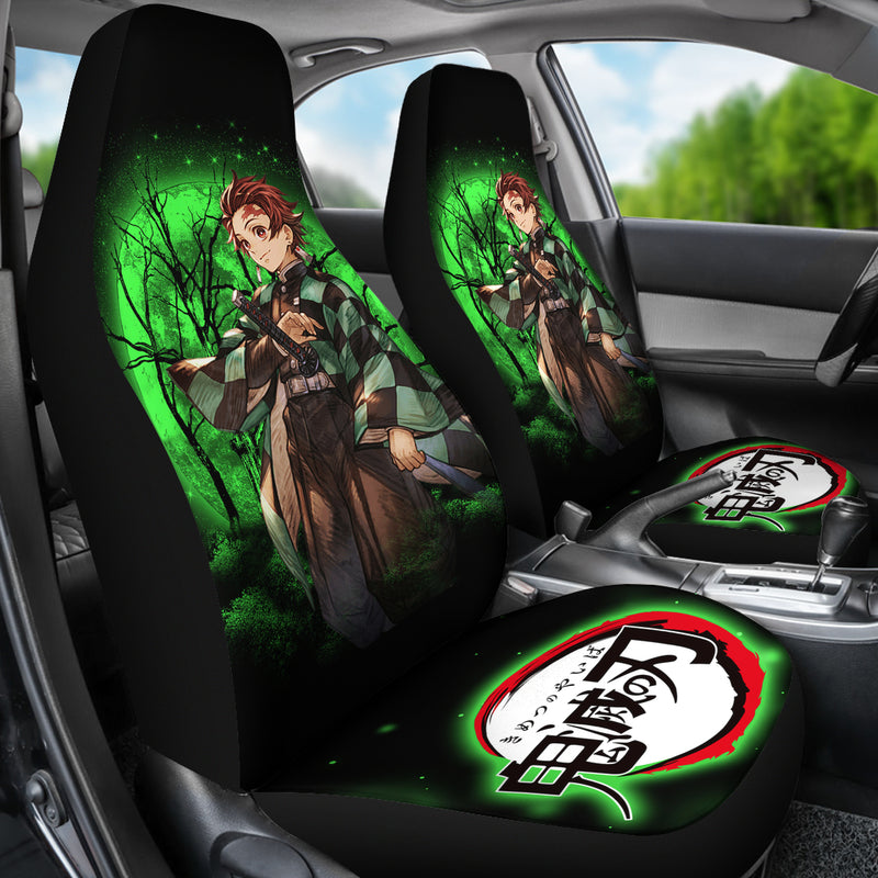 Tanjiro Moonlight Premium Custom Car Seat Covers Decor Protectors Nearkii