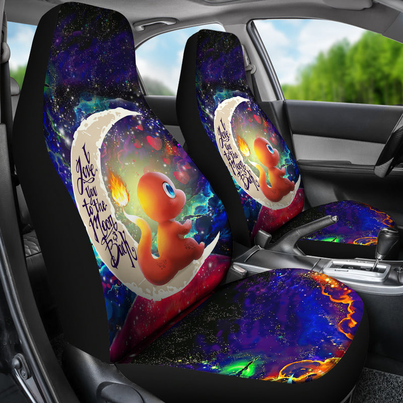 Cute Charmander Pokemon Love You To The Moon Galaxy Premium Custom Car Seat Covers Decor Protectors Nearkii