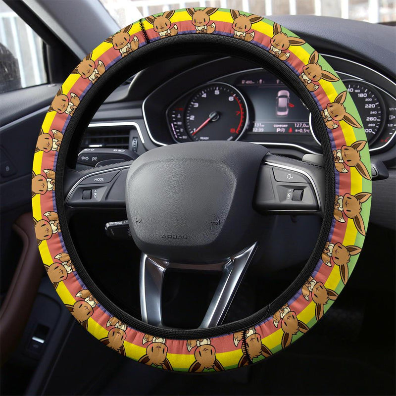 Eevee Pokemon Anime Custom Car Steering Wheel Cover Nearkii