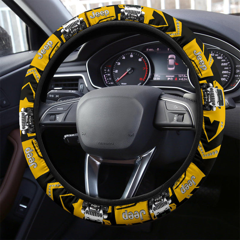 Yellow White Jeep Car Steering Wheel Cover Nearkii