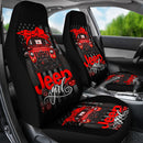 Halloween American Flag Red Jeep Girl Premium Custom Car Seat Covers Decor Protectors Nearkii