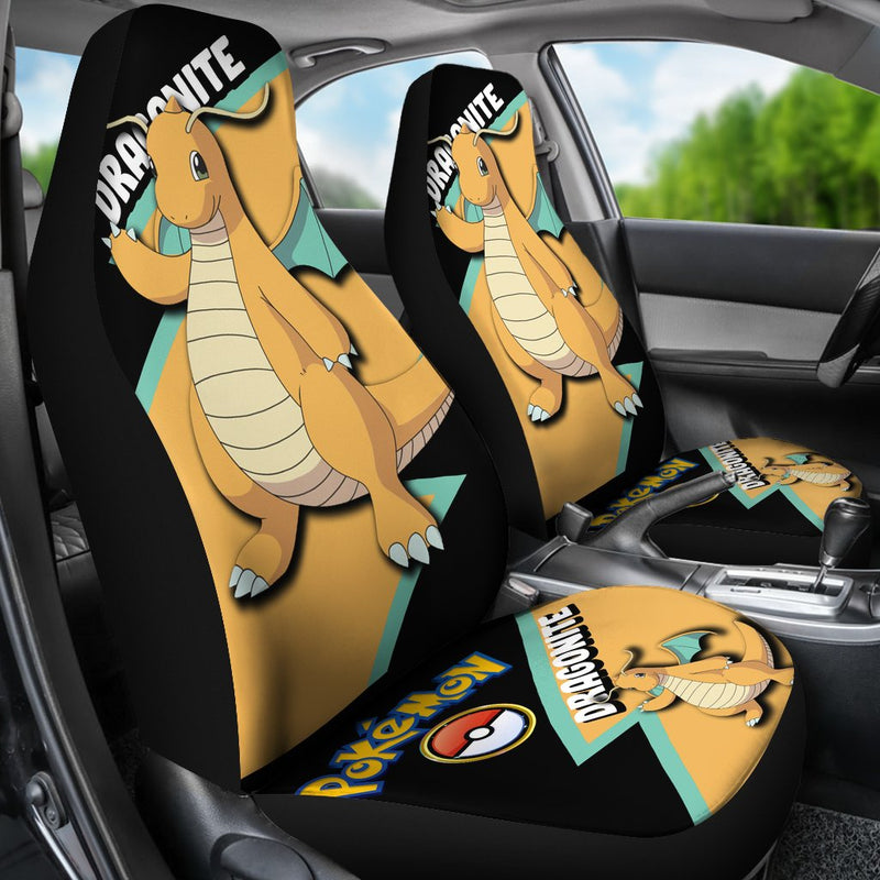 Dragonite Car Seat Covers Custom Anime Pokemon Car Accessories Nearkii