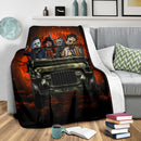 Halloween Horror Movie Ride Jeep Funny Premium Blanket Nearkii