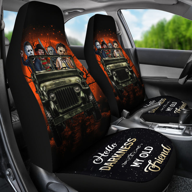 Moonlight Halloween Horror Movies Ride Jeep Funny Premium Custom Car Seat Covers Decor Protectors Nearkii