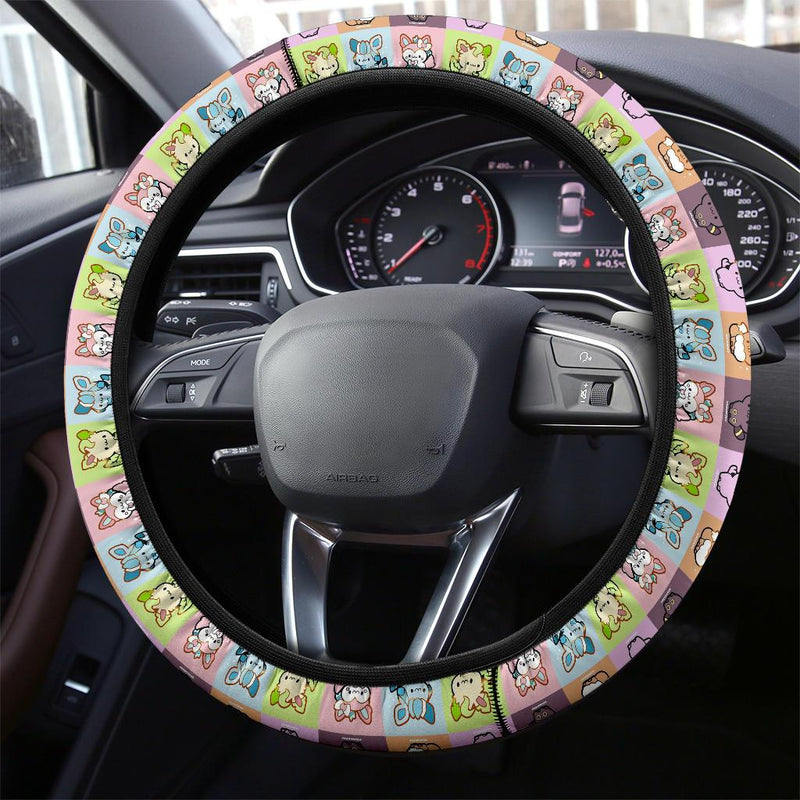 Eeveelutions Pokemon Car Steering Wheel Cover 3 Nearkii