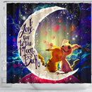 Pikachu Cute Mimikyu Art Love You To The Moon Galaxy Shower Curtain Nearkii