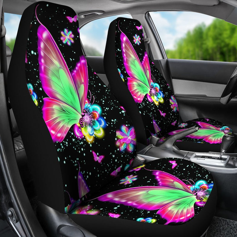 Best Brilliant Colorful Butterfly Premium Custom Car Seat Covers Decor Protector Nearkii