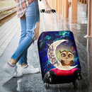 Cute Owl Love You To The Moon Galaxy Luggage Cover Suitcase Protector Nearkii