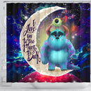 Monster Inc Sully And Mike Love You To The Moon Galaxy Shower Curtain Nearkii