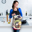 Zenitsu And Nezuko Chibi Demon Slayer Love You To The Moon Galaxy Custom Apron Best Gift For Anyone Who Loves Cooking
