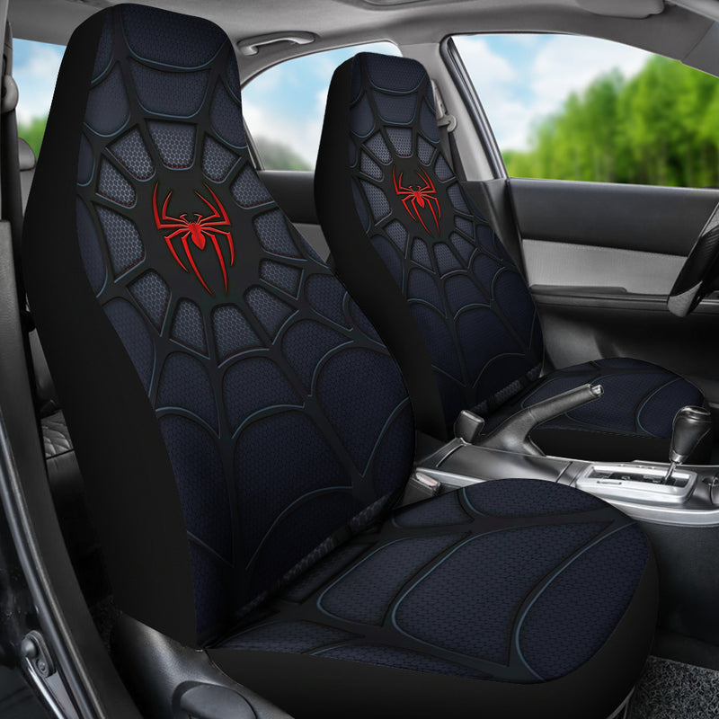 Spider Man Black Premium Custom Car Seat Covers Nearkii