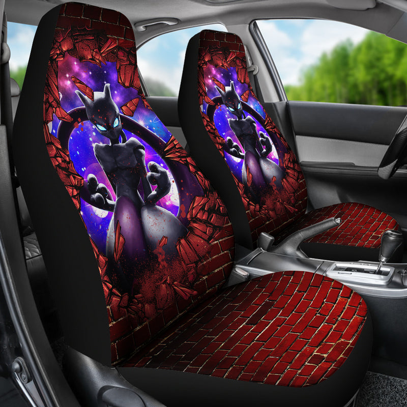 Mewtwo Pokemon Break Wall Car Seat Covers Nearkii