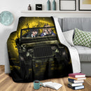 Chainsaw Man Anime Funny Halloween Moonlight Premium Blanket Nearkii