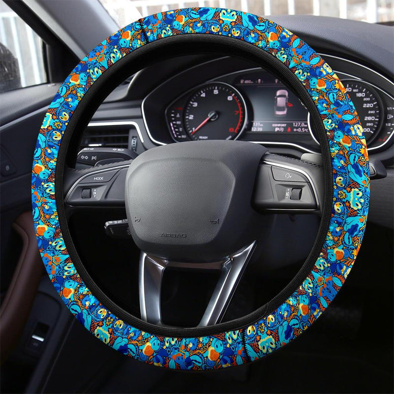 Pattern Pokemon Water Blue Car Steering Wheel Cover Nearkii