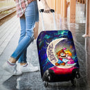 Mario Couple Love You To The Moon Galaxy Luggage Cover Suitcase Protector Nearkii