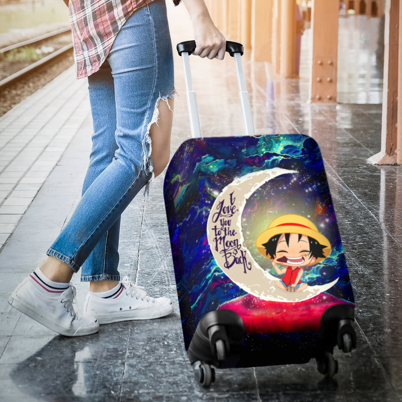 Luffy One Piece Love You To The Moon Galaxy Luggage Cover Suitcase Protector Nearkii