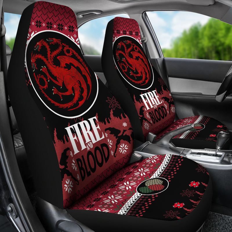 Christmas Game Of Thrones Targaryen Christmas Premium Custom Car Seat Covers Decor Protectors Nearkii