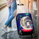 Shinobu Demon Slayer Love You To The Moon Galaxy Luggage Cover Suitcase Protector Nearkii