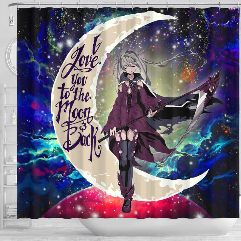 Anime Girl Soul Eater Love You To The Moon Galaxy Shower Curtain Nearkii