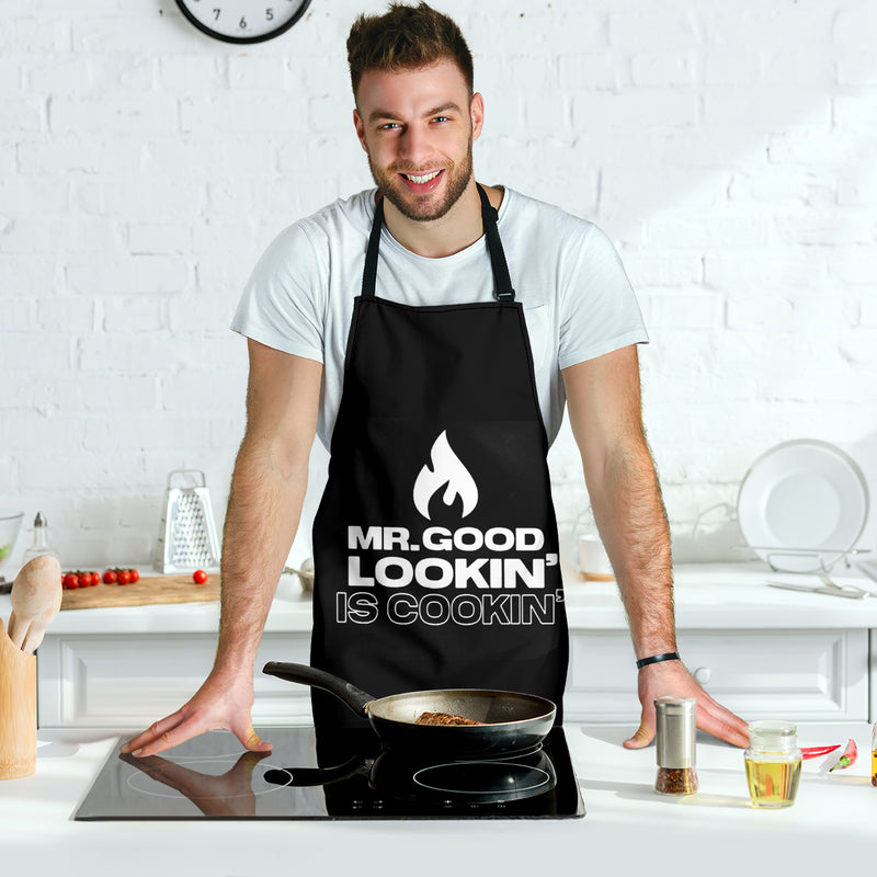 Mr. Good Looking Is Cooking Custom Apron Gift for Cooking Guys Nearkii