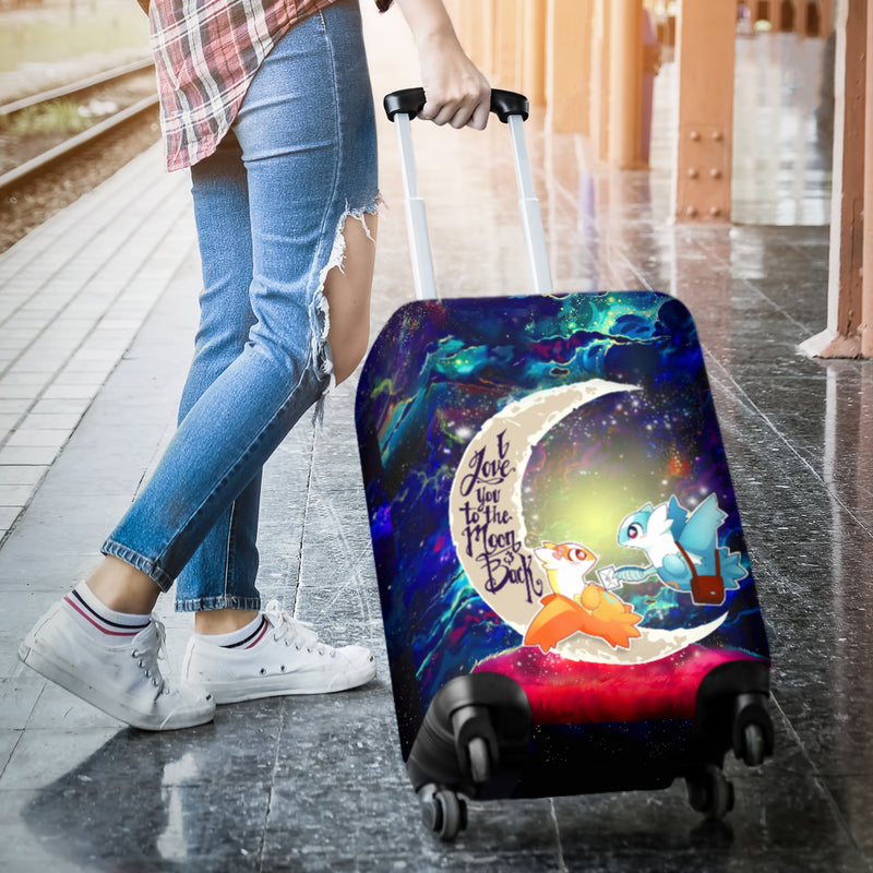 Pokemon Couple Latios Latias Love You To The Moon Galaxy Luggage Cover Suitcase Protector Nearkii